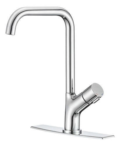 Mezcladora Homefits 10100111 Monomando Cromo Plateado Grifo