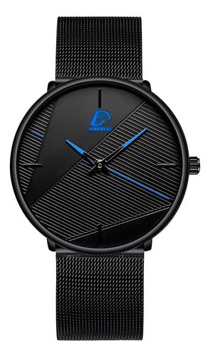 Reloj De Manecillas Dijanes Negro Para Caballero Hombre