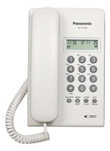 Teléfono Panasonic Kx-t7703 Fijo - Color Blanco