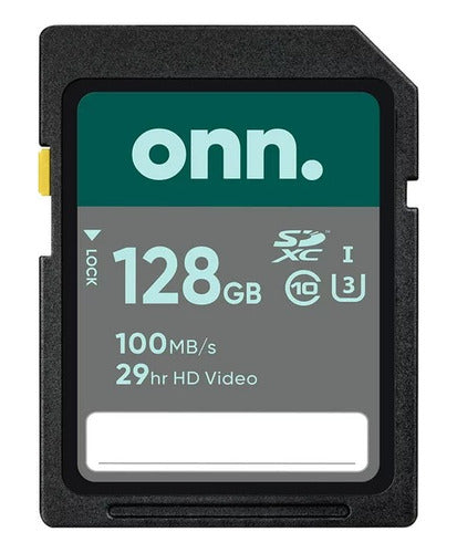 Tarjeta De Memoria Flash Sdxc Clase 10 U3 De 128gb Onn