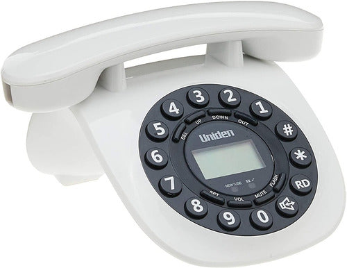Telefono Alambrico Uniden Retro Blanco Con Altavoz At8601