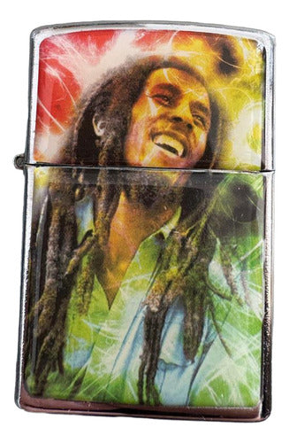 Encendedor Tipo Zippo Happy Bob Marley