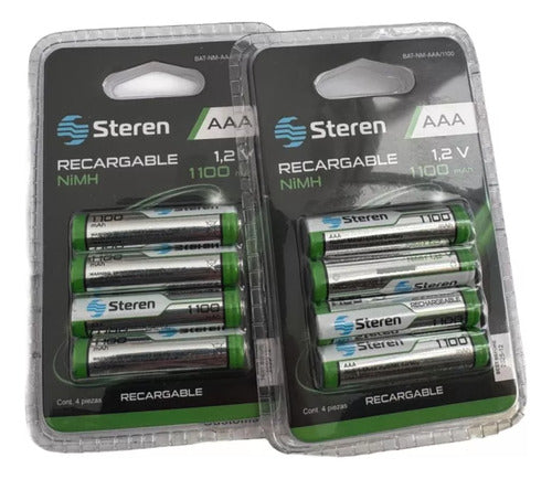 Pilas Steren Bat-nm-aaa/1100 Aaa  2 Pack(8) Recargables
