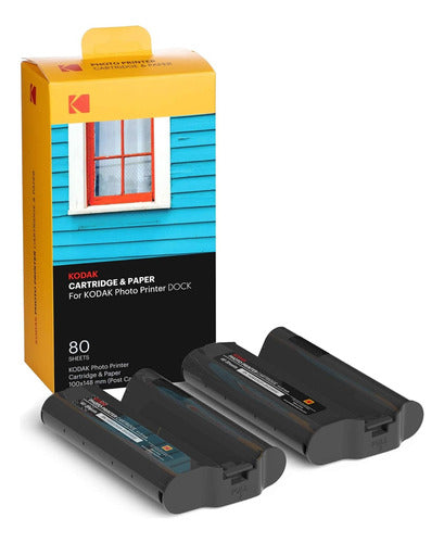 Cartucho Fotográfico Con 80 Hojas 4x6 Para Kodak Dock Phc-80