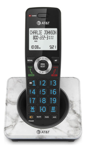 Telefono Inalambrico At&t Gl2101-1m Con Bloqueo Color Marmol Color Blanco