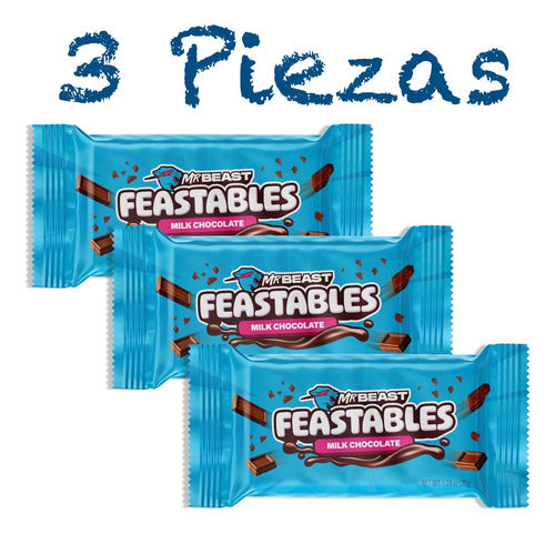 Feastables Original Chocolates De Mr Beast Pack De 3 Piezas!