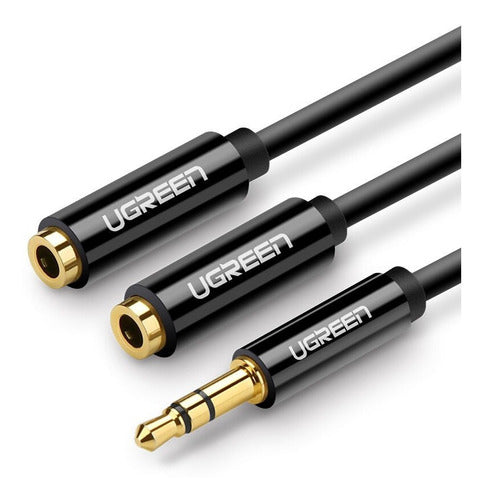 Cable Tpe Ugreen 20816 Adaptador/divisor De Audio De 3.5 Mm Macho A 2x 3.5mm Hembra 25cm De Longitud