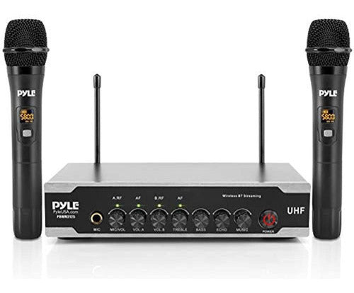 Pyle Pdwm2125 Sistema De Micrófono Inalámbrico Portátil Uhf Juego Color Negro