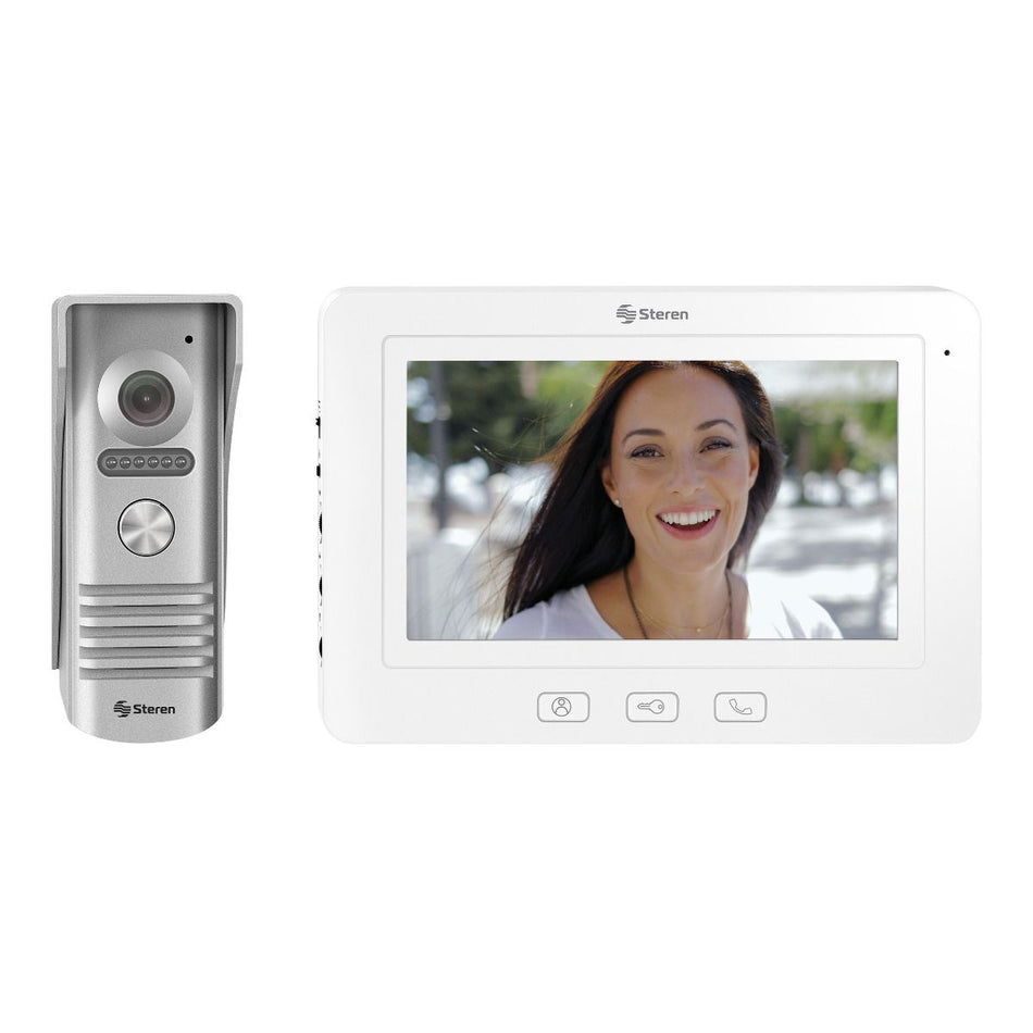 STEREN CCTV-086 TV Portero con Pantalla a Color de 7", Blanco